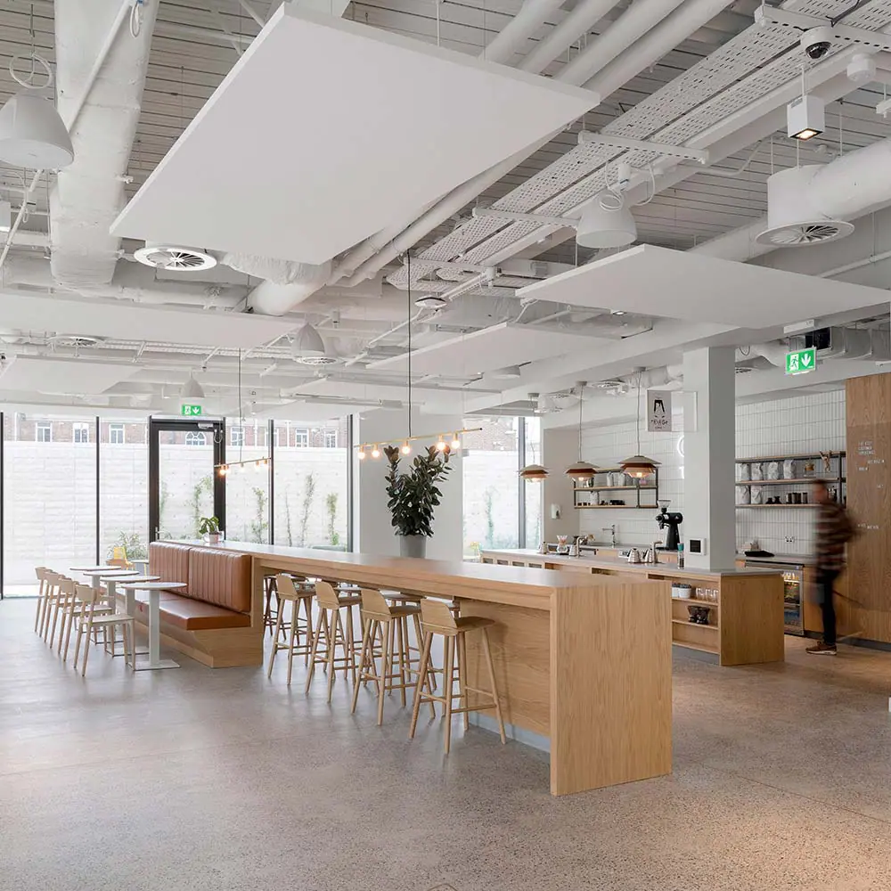 Polished concrete floor at Zendesk headquarters